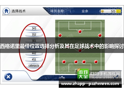 西格诺里最佳位置选择分析及其在足球战术中的影响探讨